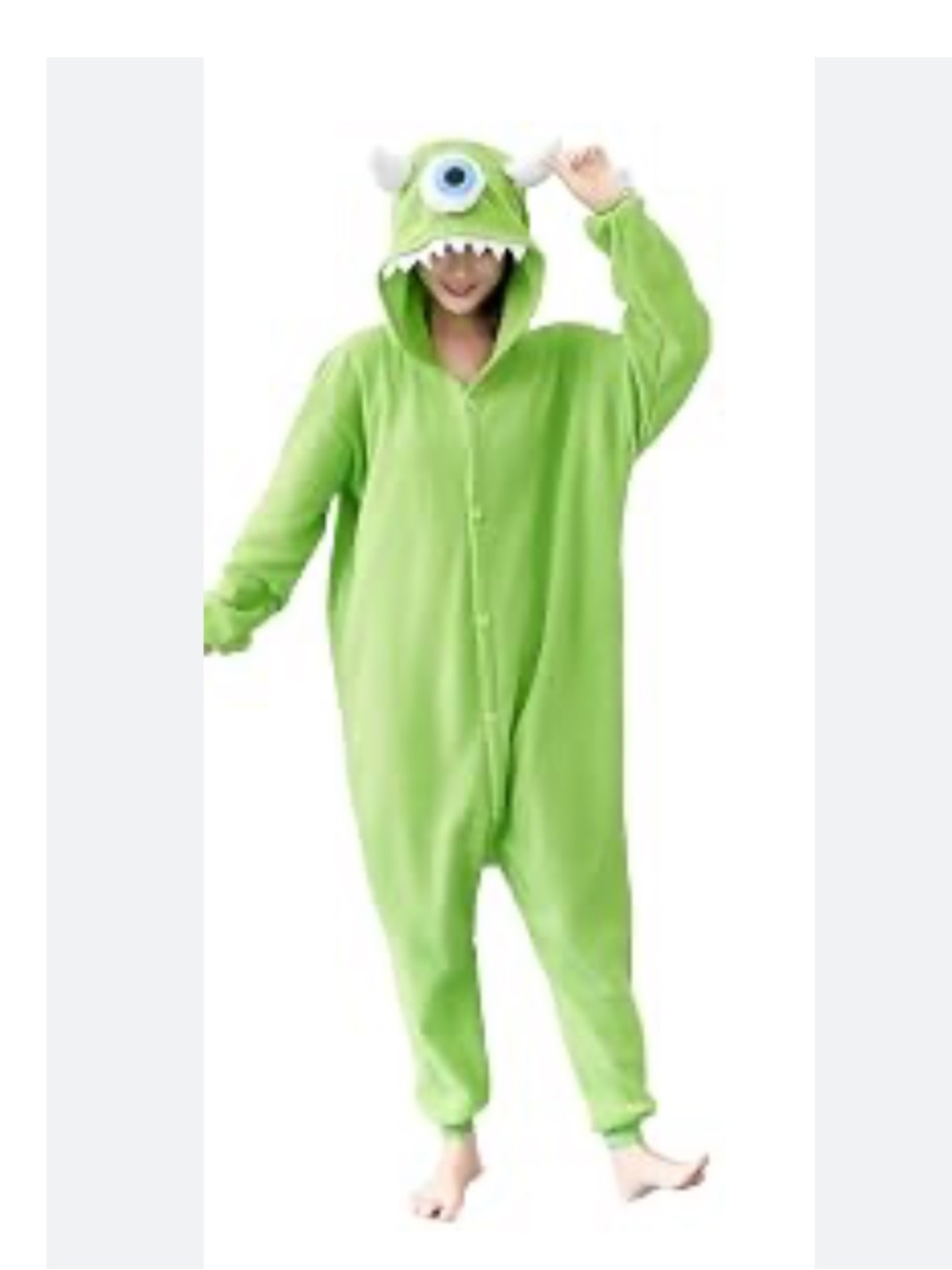 Monsters Inc. Kigurumi Adult Mike Wazowski Halloween fleece costume size XL